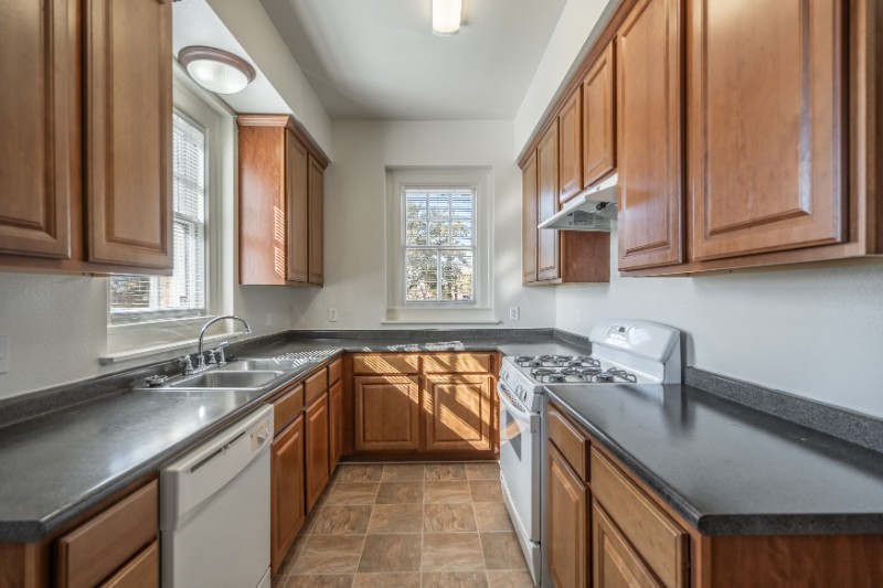 Home kitchen area with lots of counter space