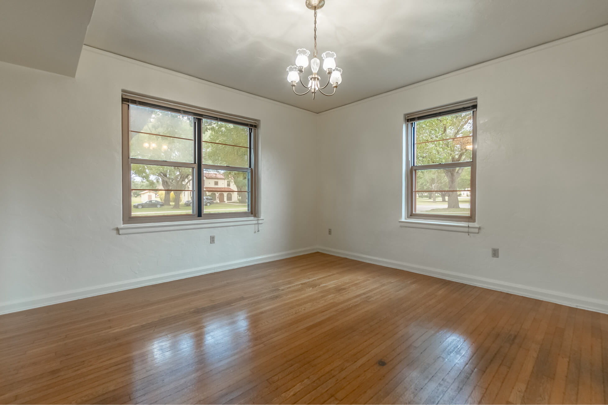 Open room with large windows